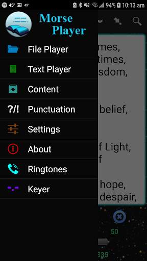 Morse Player Free screenshot 1