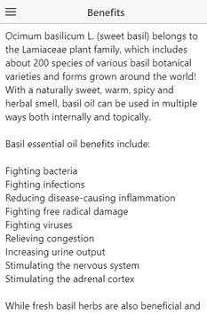 Prevent Bacterial  Bad Odor - Basil Essential Oil screenshot 3