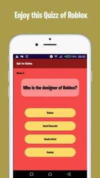 FREE ROBLOX QUIZ screenshot 1