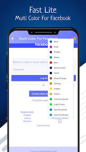 Faster Lite for Facebook - Multi Color screenshot 2