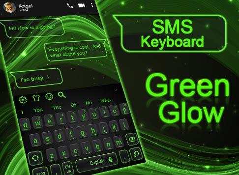 SMS Green Glow Keyboard Theme screenshot 4