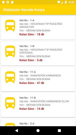 Otobüsüm Nerede - Konya screenshot 4