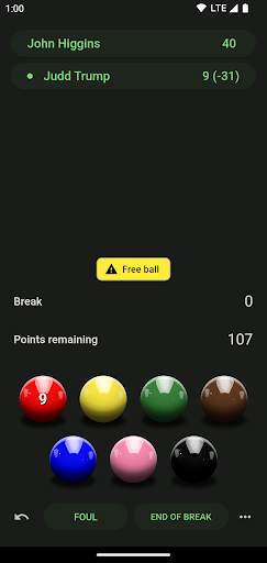 Snooker: Scoreboard screenshot 6