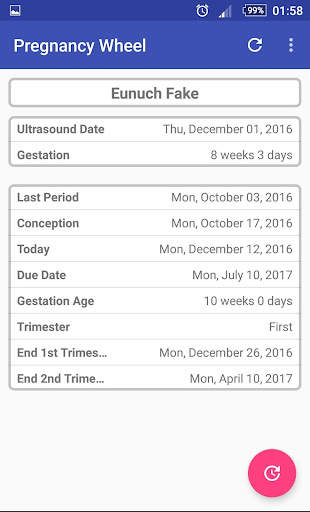 Pregnancy Wheel screenshot 1