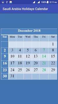 Saudi Arabia Holiday Calendar screenshot 4