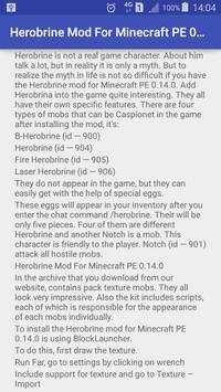 Mod Herobrine For Minecraft PE screenshot 1