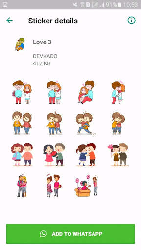 stickers kisses for whatsapp screenshot 3