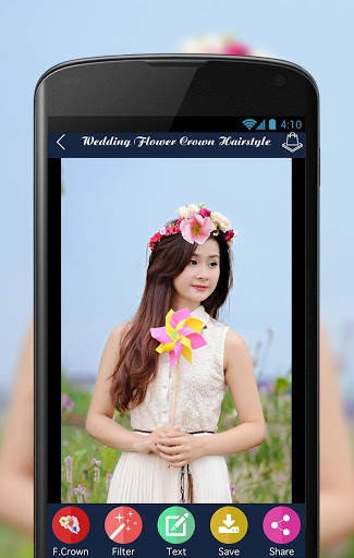 Wedding Flower Crown Hairstyle screenshot 5