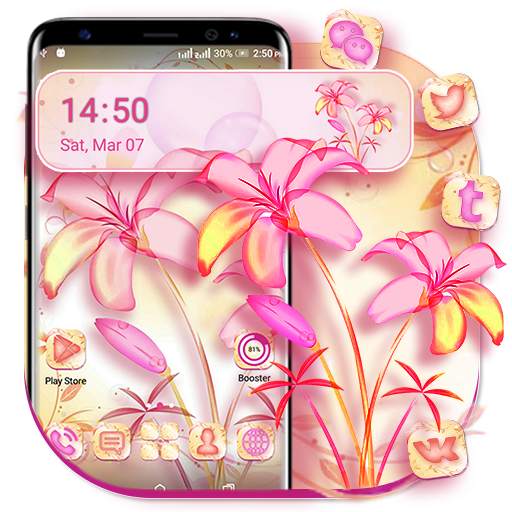 Lily Pink Launcher Theme 1.0.1
