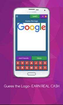 Guess the Logo Earn Money - Trivia with cash prize screenshot 4