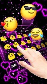 Sparkling Neon Love Keyboard screenshot 3