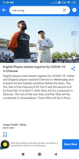 Cricsmash - Cricket News screenshot 1