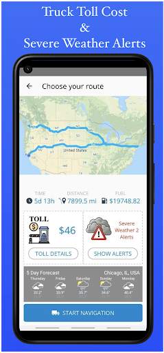 Truck Navigation, GPS - Road Hunter, Truck Stops screenshot 2