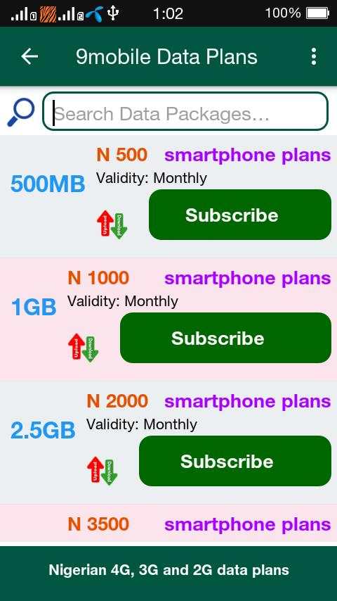 4G Data Plan Nigeria screenshot 2