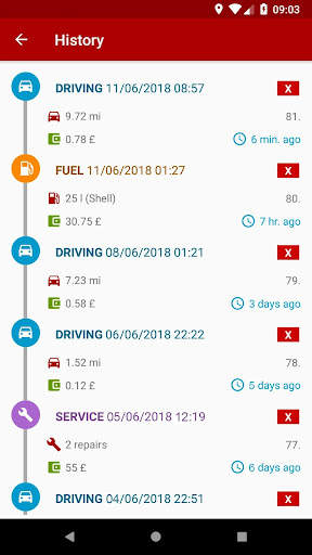Driving costs screenshot 2