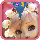 Barbie Doll Zipper ScreenLock icon