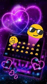 Glittering Neon Love Keyboard screenshot 3