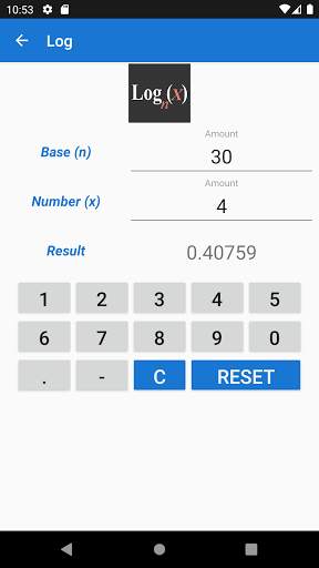 Log Calculator screenshot 2