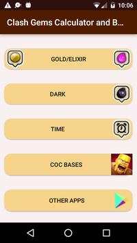 Clash Gems Calculator and Base screenshot 1