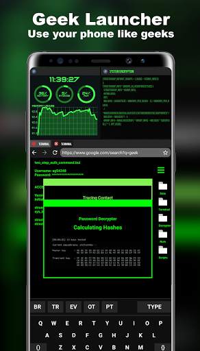 Geek Launcher -- Aris Hacker Theme screenshot 1