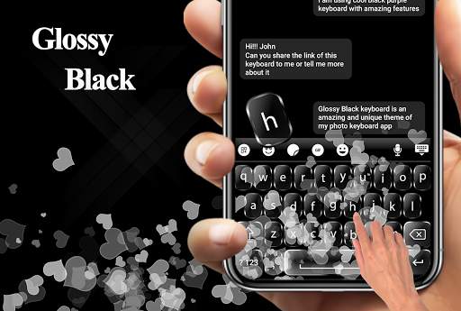 Glossy Black Keyboard Theme screenshot 1