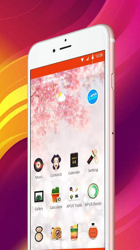 Lovely single girl APUS Launcher fashion theme screenshot 1