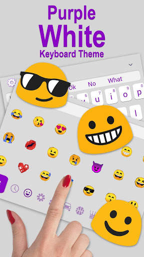 Purple White Keyboard Theme screenshot 3