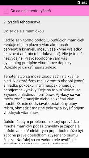 Tehotenstvo týždeň po týždni screenshot 4