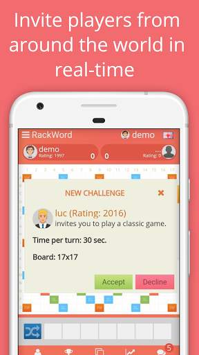 Rackword - Free real-time multiplayer word game screenshot 2