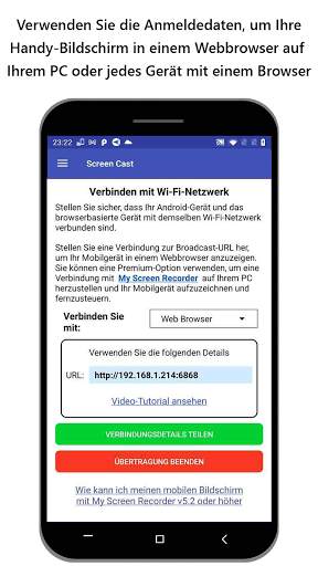 Screen Cast - Mobil auf dem PC anzeigen screenshot 2