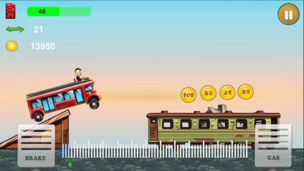 Upin Bus Extreme Hill Racing screenshot 3