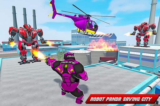 Panda Robot Helicopter Transform Battle Games screenshot 8
