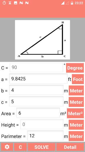 Right Angled Triangle Solver скриншот 7