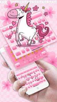 Pink Cute Unicorn Keyboard screenshot 1