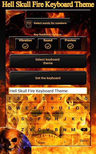 Hell Skull Fire Keyboard Theme screenshot 5