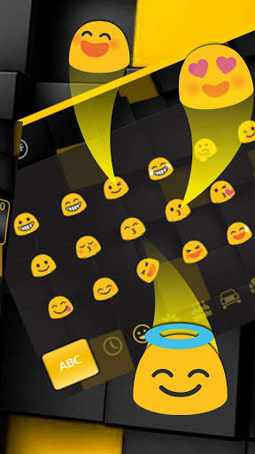 Black Yellow Cube Keyboard screenshot 3