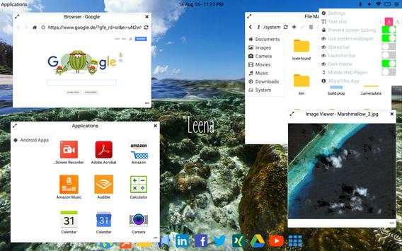 Leena Desktop UI (Multiwindow) скриншот 3
