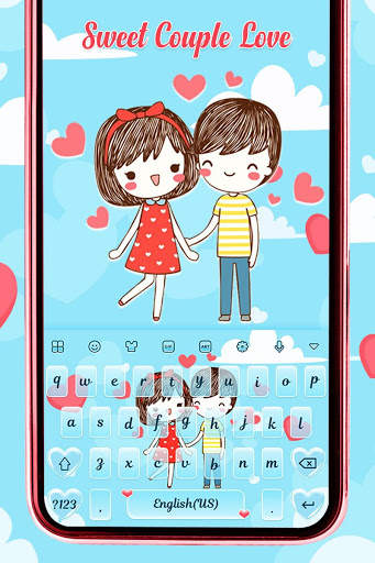 Sweet Couple Love Keyboard स्क्रीनशॉट 1