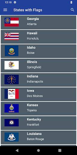 US States and Capitals screenshot 1