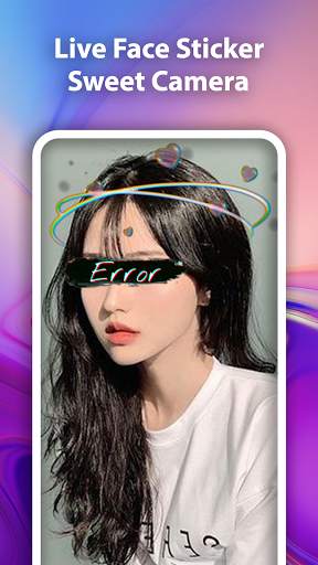 Live Face Sticker Sweet Camera screenshot 2