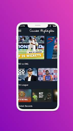 Cricket Highlights स्क्रीनशॉट 1