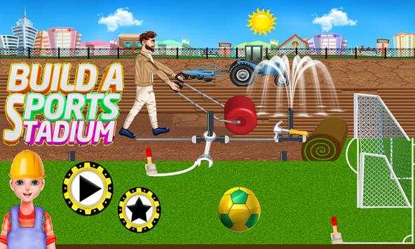 Build a Sports Stadium: Cricket Football Builder screenshot 1
