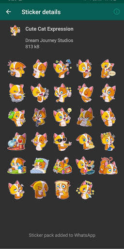 Cute & Funny Cat Sticker For WhatsApp - WAStickers screenshot 3
