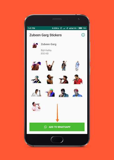 Zubeen Garg Stickers for Whatsapp -  WAStickerApps screenshot 1