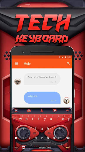 Tech Emoji Keyboard Theme स्क्रीनशॉट 1