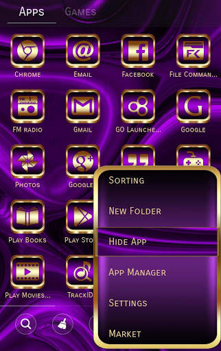 Abstract Violet Go Launcher theme screenshot 2