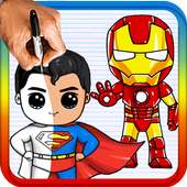 How to draw chibi super hero on 9Apps
