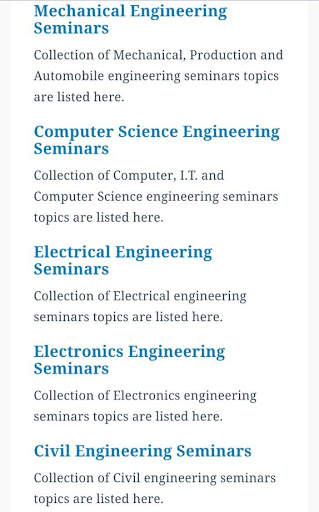 Seminar Topics screenshot 2