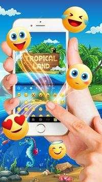Tropical Lands New Keyboard Theme 1 تصوير الشاشة