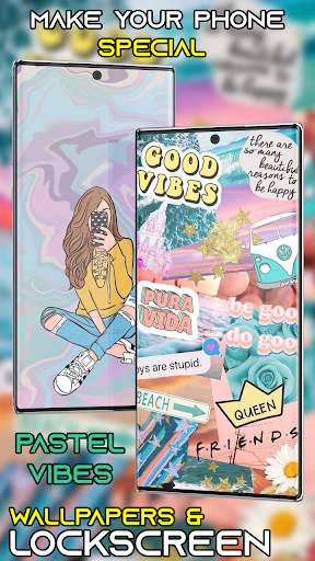 Pastel Wallpaper HD Lock screen Pastel Vibes free скриншот 3